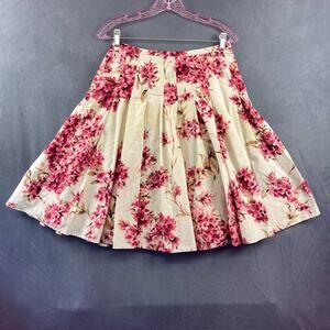 Ann Taylor Midi Skirt Womens 4 Floral Roses Cottage Princess Fairy Ethereal Boho